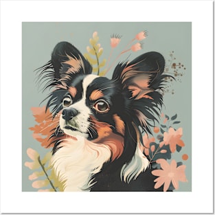 70s Papillon Vibes: Pastel Pup Parade Posters and Art